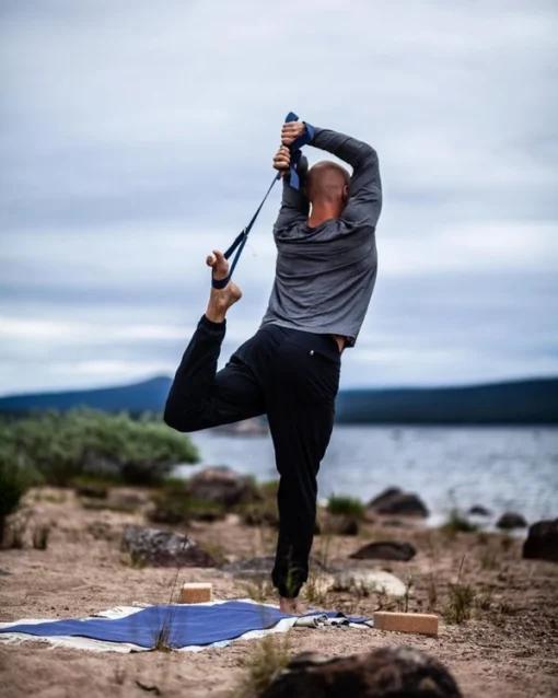 Økologisk yoga bændel str. XXL - Rosa - Image 3